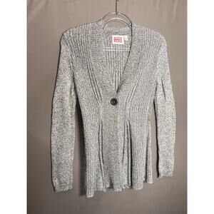Rosie Niera Anthropologie S Sweater CardiganGray Cotton Blend Cozy Casual